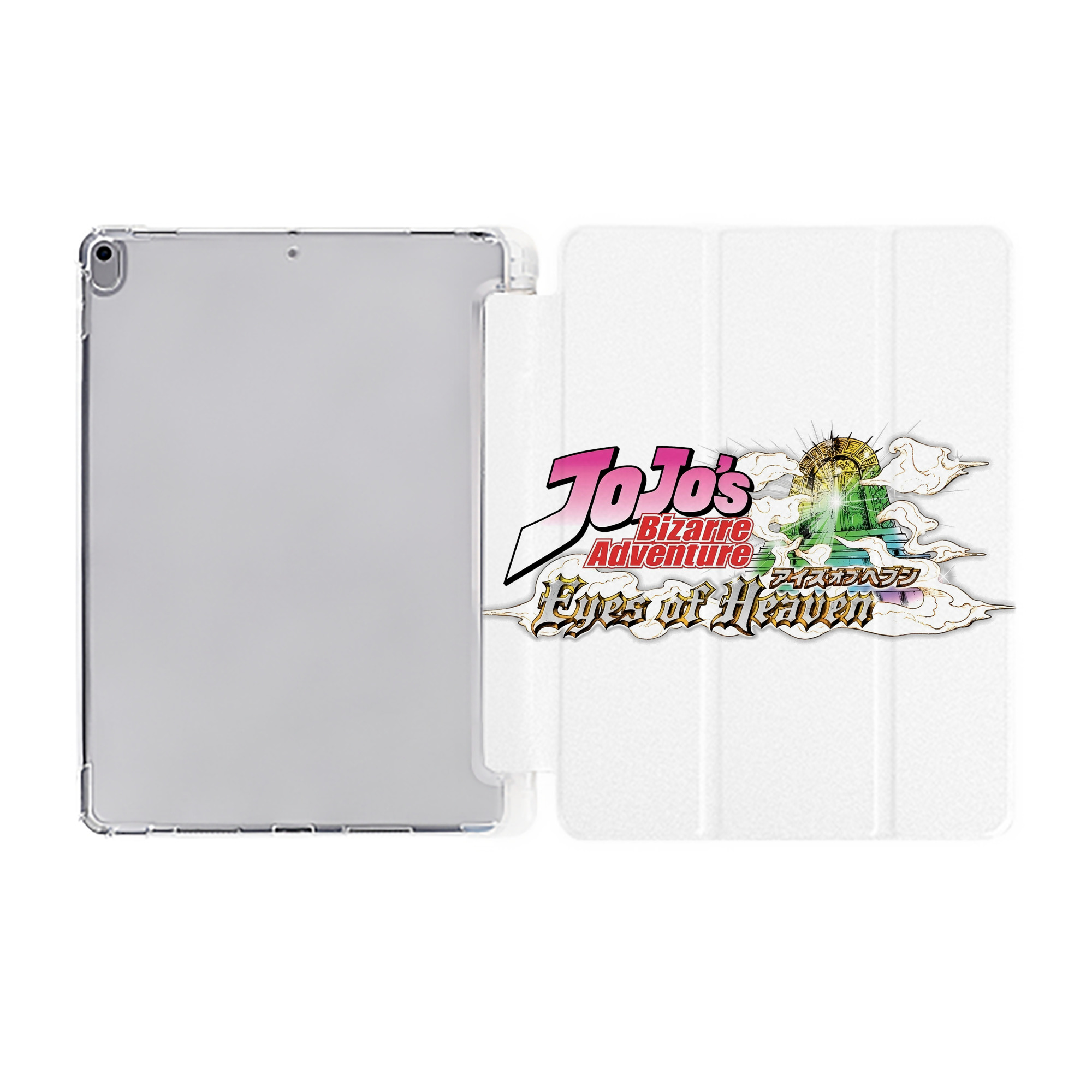 （画像用） ジョジョの奇妙な冒険 JoJo's Bizarre Adventure IPad ケース ペン収納付き 三つ折りスタンド PUレザー×シリコン 対応機種9.5/10.5/10.9インチ
